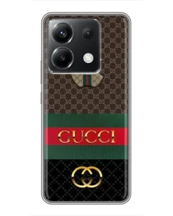 Чехол для Xiaomi POCO X6 5G с картинкой «Gucci — брендированный десерт»