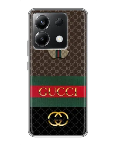Чехол для Xiaomi POCO X6 5G с картинкой «Gucci — брендированный десерт»