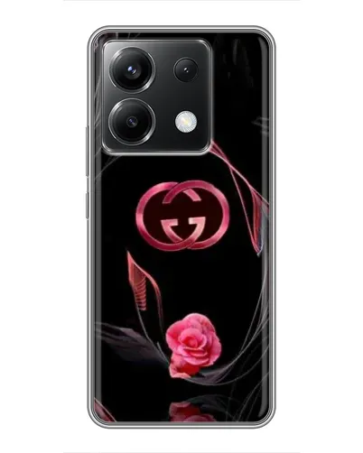 Чехол для Xiaomi POCO X6 5G с картинкой «Gucci — неоновая роза»