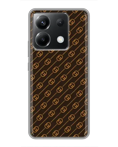 Чехол для Xiaomi POCO X6 5G с картинкой «Gucci — золотые диагонали»