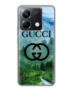Чехол для Xiaomi POCO X6 5G с картинкой «Gucci — горный пейзаж»