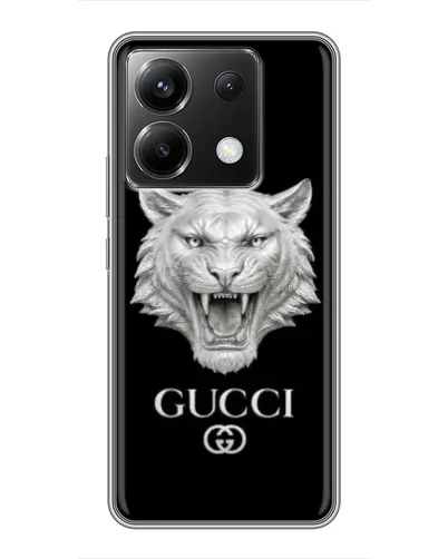 Чехол для Xiaomi POCO X6 5G с картинкой «Gucci — серебряный лев» Чехол для Xiaomi POCO X6 5G с картинкой «Gucci — серебряный лев»