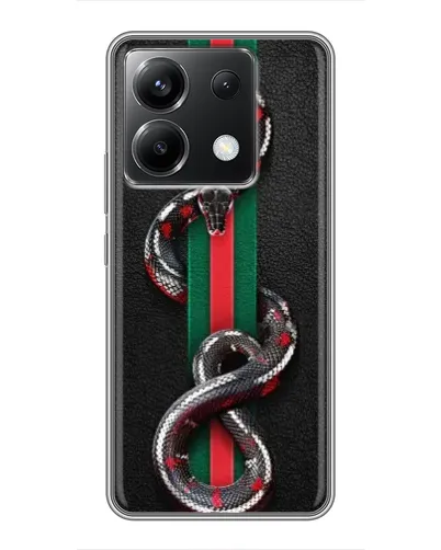 Чехол для Xiaomi POCO X6 5G с картинкой «Gucci — змея на полосе» Чехол для Xiaomi POCO X6 5G с картинкой «Gucci — змея на полосе»