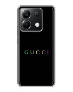 Чехол для Xiaomi POCO X6 5G с картинкой «Gucci — неоновый минимализм»