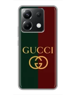 Чехол для Xiaomi POCO X6 5G с картинкой «Gucci — темно-зеленый градиент»