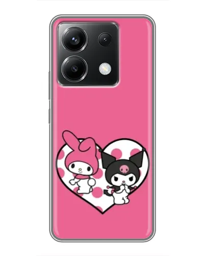 Чехол для Xiaomi POCO X6 5G с картинкой «Kuromi и My Melody» Чехол для Xiaomi POCO X6 5G с картинкой «Kuromi и My Melody»