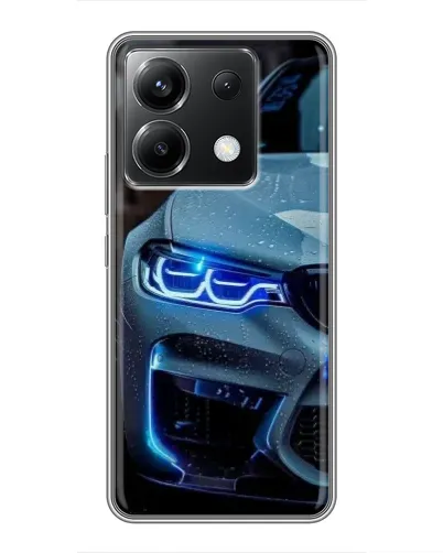 Чехол для Xiaomi POCO X6 5G с картинкой «Взгляд BMW с синими фарами» Чехол для Xiaomi POCO X6 5G с картинкой «Взгляд BMW с синими фарами»
