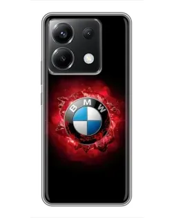 Чехол для Xiaomi POCO X6 5G с картинкой «Логотип BMW — вспышка»