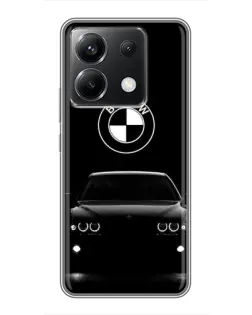 Чехол для Xiaomi POCO X6 5G с картинкой «BMW — взгляд из темноты»