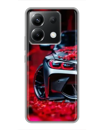 Чехол для Xiaomi POCO X6 5G с картинкой «Спортивная BMW и цветы» Чехол для Xiaomi POCO X6 5G с картинкой «Спортивная BMW и цветы»