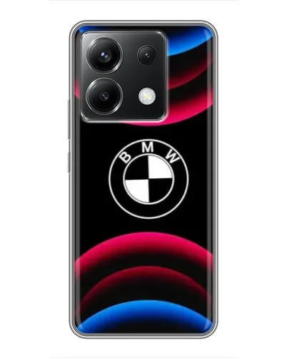 Чехол для Xiaomi POCO X6 5G с картинкой «Логотип BMW и неоновые дуги» Чехол для Xiaomi POCO X6 5G с картинкой «Логотип BMW и неоновые дуги»