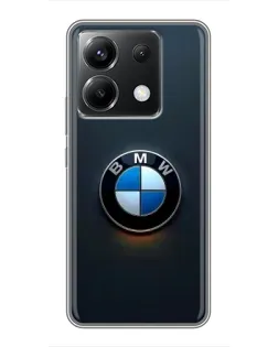 Чехол для Xiaomi POCO X6 5G с картинкой «Логотип BMW — минимализм»