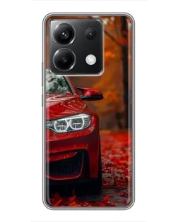 Чехол для Xiaomi POCO X6 5G с картинкой «Осенняя BMW M4»