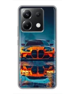 Чехол для Xiaomi POCO X6 5G с картинкой «BMW — золотая эмблема»