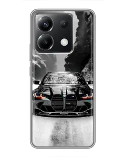 Чехол для Xiaomi POCO X6 5G с картинкой «BMW — акварельный дрифт»