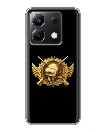 Чехол для Xiaomi POCO X6 5G с картинкой «PUBG — оранжевый градиент»