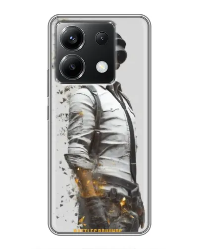 Чехол для Xiaomi POCO X6 5G с картинкой «PUBG — боец в пыли»
