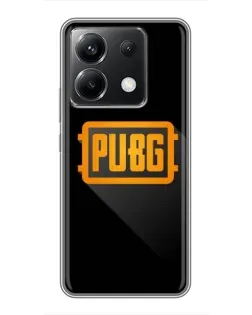 Чехол для Xiaomi POCO X6 5G с картинкой «PUBG — рамка лого»