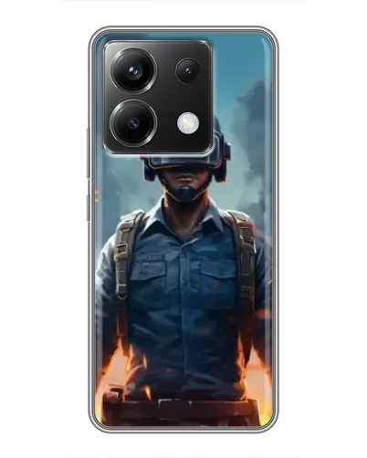 Чехол для Xiaomi POCO X6 5G с картинкой «PUBG — реалистичный герой»