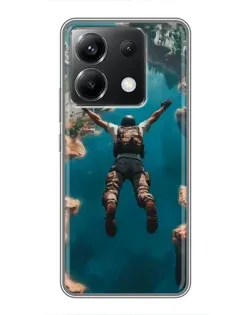 Чехол для Xiaomi POCO X6 5G с картинкой «PUBG — свободное падение»