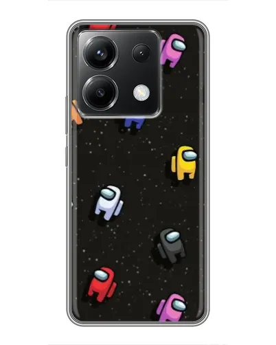 Чехол для Xiaomi POCO X6 5G с картинкой «Космический паттерн Among Us»
