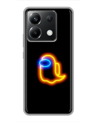 Чехол для Xiaomi POCO X6 5G с картинкой «Among Us неоновое сияние»