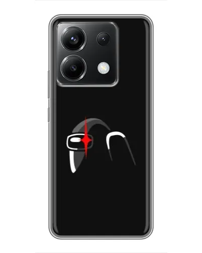 Чехол для Xiaomi POCO X6 5G с картинкой «Among Us шлем»