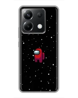 Чехол для Xiaomi POCO X6 5G с картинкой «Красный Among Us»