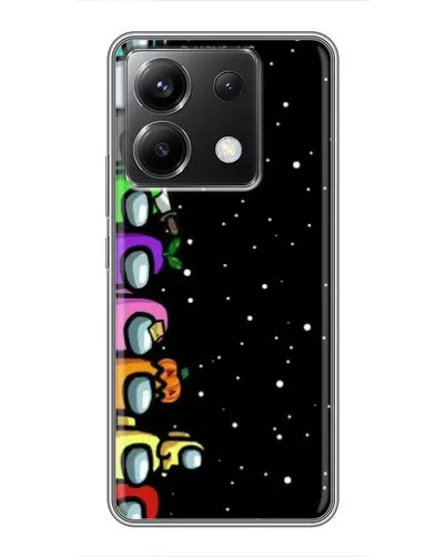 Чехол для Xiaomi POCO X6 5G с картинкой «Команда Among Us»