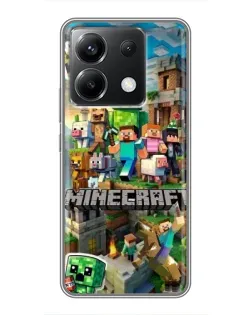 Чехол для Xiaomi POCO X6 5G с картинкой «Замок Minecraft»