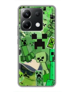 Чехол для Xiaomi POCO X6 5G с картинкой «Криперы Minecraft»