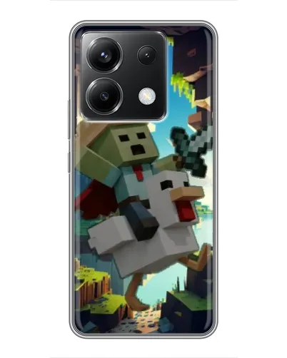 Чехол для Xiaomi POCO X6 5G с картинкой «Стив и гусь» Чехол для Xiaomi POCO X6 5G с картинкой «Стив и гусь»