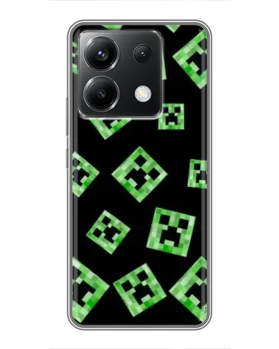 Чехол для Xiaomi POCO X6 5G с картинкой «Паттерн с криперами» Чехол для Xiaomi POCO X6 5G с картинкой «Паттерн с криперами»