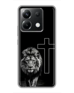 Чехол для Xiaomi POCO X6 5G с картинкой «Лев и Крест»