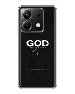 Чехол для Xiaomi POCO X6 5G с картинкой «GOD — Бог над всем»