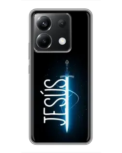 Чехол для Xiaomi POCO X6 5G с картинкой «Меч Духа Jesus»