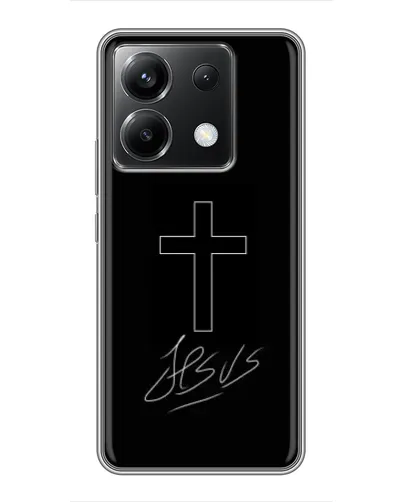 Чехол для Xiaomi POCO X6 5G с картинкой «Графический крест Jesus» Чехол для Xiaomi POCO X6 5G с картинкой «Графический крест Jesus»