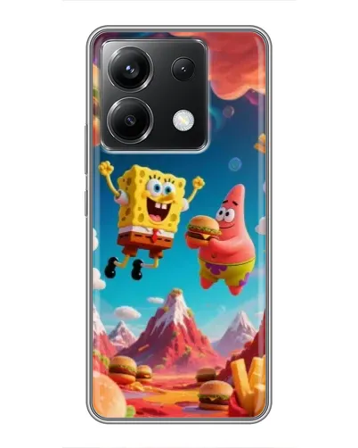 Чехол для Xiaomi POCO X6 5G с картинкой «Космический фастфуд»