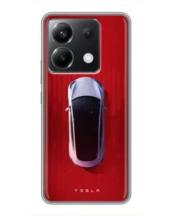 Чехол для Xiaomi POCO X6 5G с картинкой «Tesla Top View»