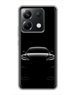Чехол для Xiaomi POCO X6 5G с картинкой «Силуэт Tesla Night»