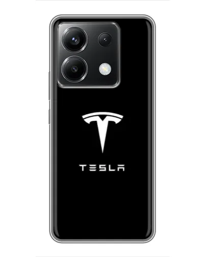 Чехол для Xiaomi POCO X6 5G с картинкой «Tesla White Logo» Чехол для Xiaomi POCO X6 5G с картинкой «Tesla White Logo»