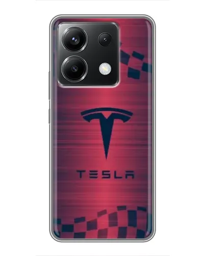 Чехол для Xiaomi POCO X6 5G с картинкой «Тесла красный карбон» Чехол для Xiaomi POCO X6 5G с картинкой «Тесла красный карбон»