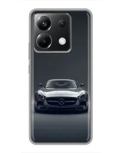 Чехол для Xiaomi POCO X6 5G с картинкой «Mercedes на черном»