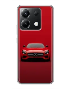 Чехол для Xiaomi POCO X6 5G с картинкой «Красный Mercedes AMG»