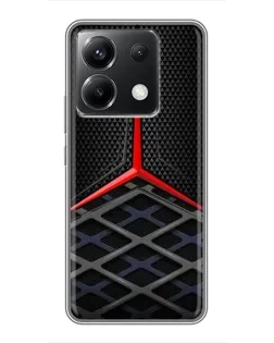 Чехол для Xiaomi POCO X6 5G с картинкой «Mercedes Carbon Grid»