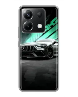 Чехол для Xiaomi POCO X6 5G с картинкой «Темный Mercedes AMG»