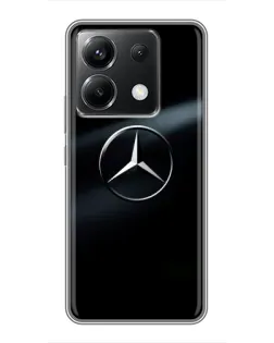 Чехол для Xiaomi POCO X6 5G с картинкой «Mercedes на металле» Чехол для Xiaomi POCO X6 5G с картинкой «Mercedes на металле»