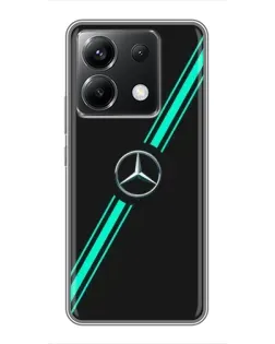 Чехол для Xiaomi POCO X6 5G с картинкой «Спортивные линии Mercedes» Чехол для Xiaomi POCO X6 5G с картинкой «Спортивные линии Mercedes»