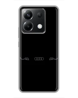 Чехол для Xiaomi POCO X6 5G с картинкой «Audi — световой подпись» Чехол для Xiaomi POCO X6 5G с картинкой «Audi — световой подпись»