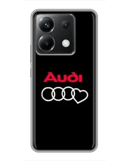 Чехол для Xiaomi POCO X6 5G с картинкой «Логотип Audi Heart» Чехол для Xiaomi POCO X6 5G с картинкой «Логотип Audi Heart»